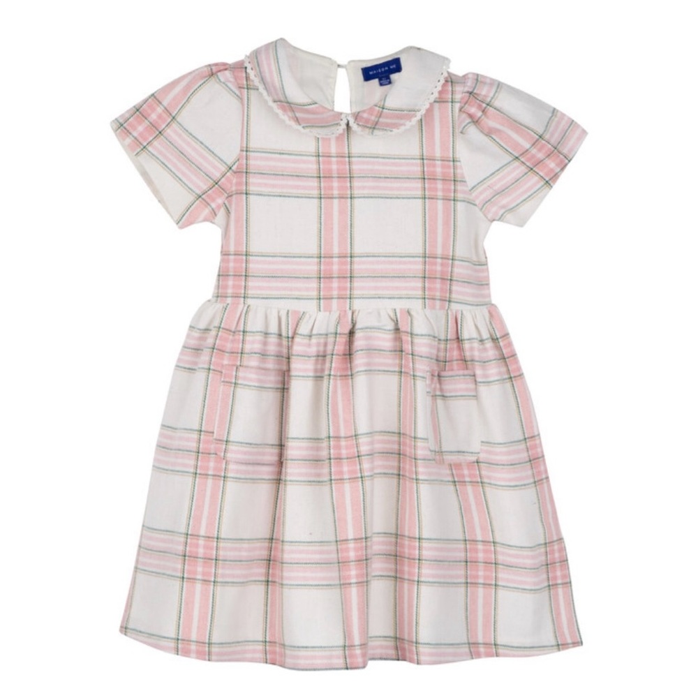 Maisonette Maison Me Nicole Dress, Pink Plaid